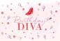 Preview: Birthday DIVA - Glückwunschkarte mit Pin