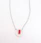 Preview: Halskette rund Baguette rot