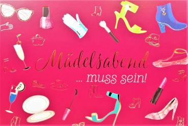 Mädelsabend...muss sein! - Postkarte