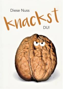 Diese Nuß knackst DU ! - Postkarte