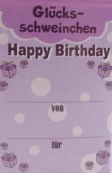 Happy Birthday Glücks-Schweinchen