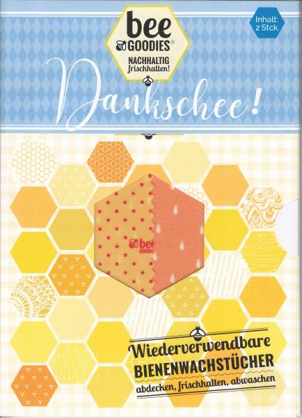 Bienenwachstücher 2er-Set - "Dankschee!"