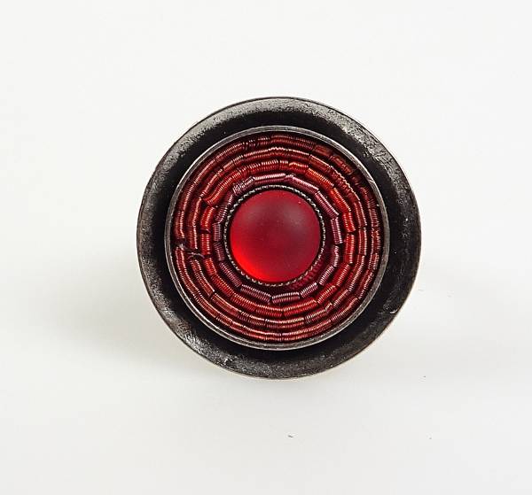 Fingerring India Antik -rot- made in Germany