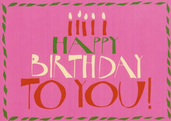 HAPPY BIRTHDAY TO YOU - Geburtstagskarte mit Kerzen