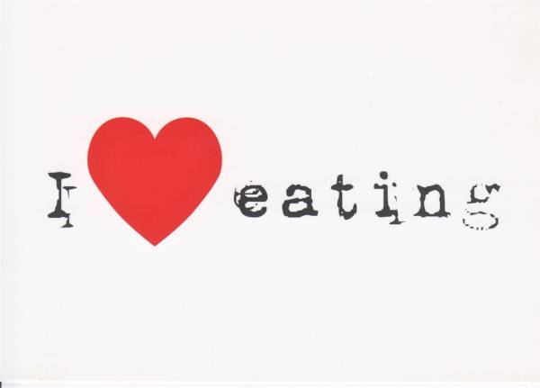 I love eating - Postkarte