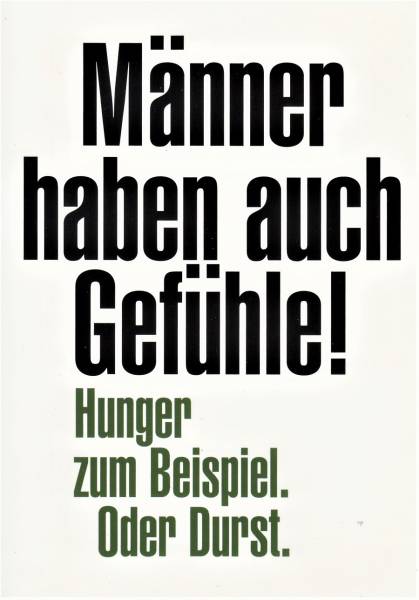Männer haben auch Gefühle ! - Postkarte