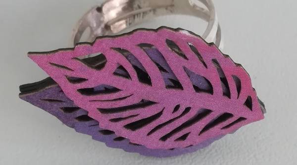 Ring mit Blätter , Origami-Hand-gefaltet, verstellbar