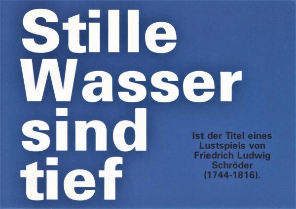 Stille Wasser sind tief - Postkarte