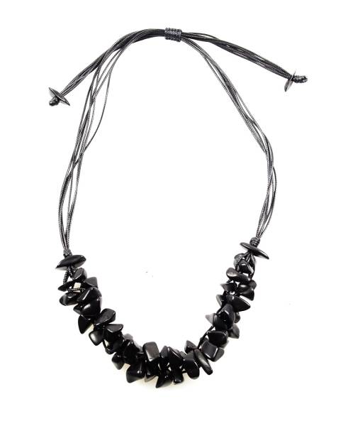 Tagua Kette Rakikorto schwarz, Fair Trade Kolumbien