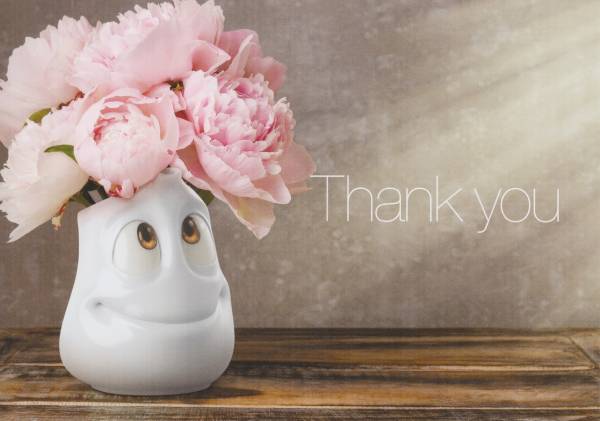 Thank you - Postkarte