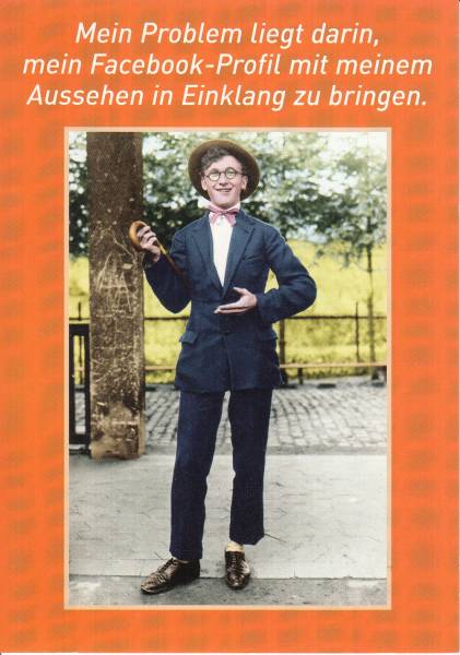 Facebook Profil - Postkarte