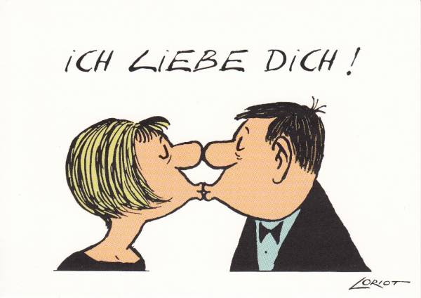 ICH LIEBE DICH ! - Loriot Postkarte